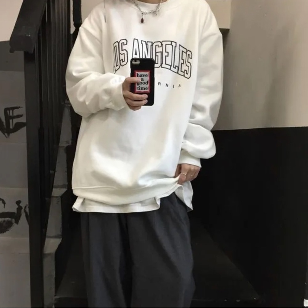 Los Angeles California White Crewneck